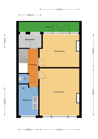 Floorplan - Persijnstraat 5B, 3021 RT Rotterdam